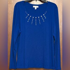 Rebecca Malone Embellished Top XL